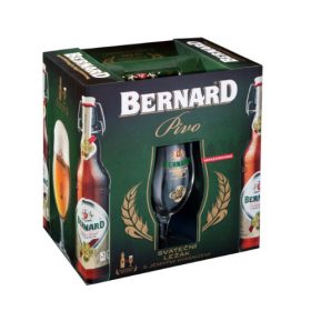 Bernard sör Pack 5% (4 x 0,5 l üveges sör +2 pohár)