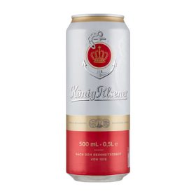 König Pilsener sör 4,9% 0,5 L dobozos