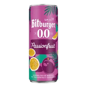  Bitburger 0,0% Passionfruit alkoholmentes sör 0,33 l dobozos