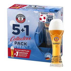   Erdinger Foci EB Pack ( 5 x 0,5 l üveges+1 limitált kiadású pohár)