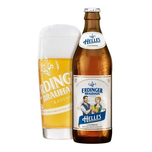 Erdinger Brauhaus Helles sör pack (3 x 0,5 l üveges +1 pohár) 