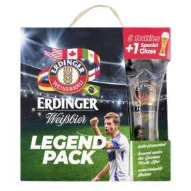   Erdinger Foci VB Legend Pack ( 5 x Weissbier 0,5 l üveg+1 pohár) / Limitált kiadás! 