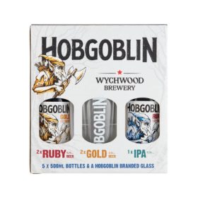   Hobgoblin Sörválogatás Pack pohárral (5 X 0,5 l üveges sör)