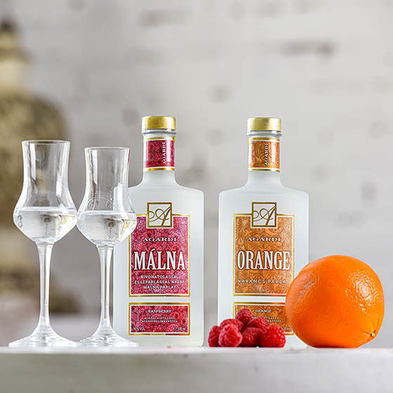 Málna és narancs párlattal az Agárditól