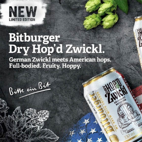 Limitált Bitburger Dry Hop’d Zwickel