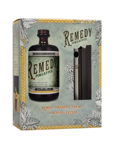 Remedy Pineapple díszdobozban + ananászhámozó 0,7 L 40,5%